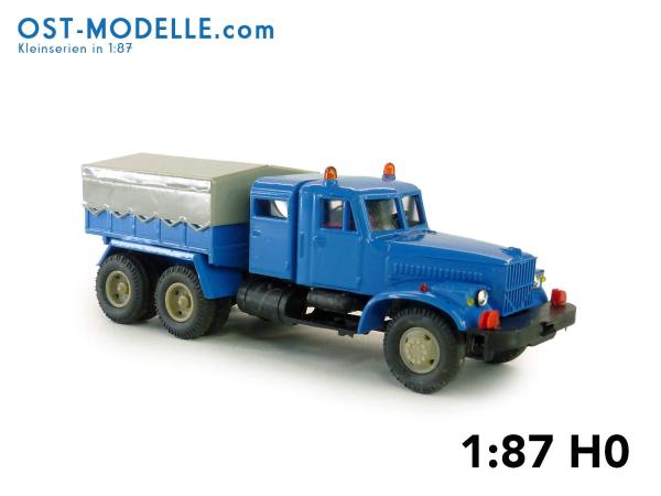 KrAZ 258 Z Zugmaschine mit Zusatzkabine Wismut –blau